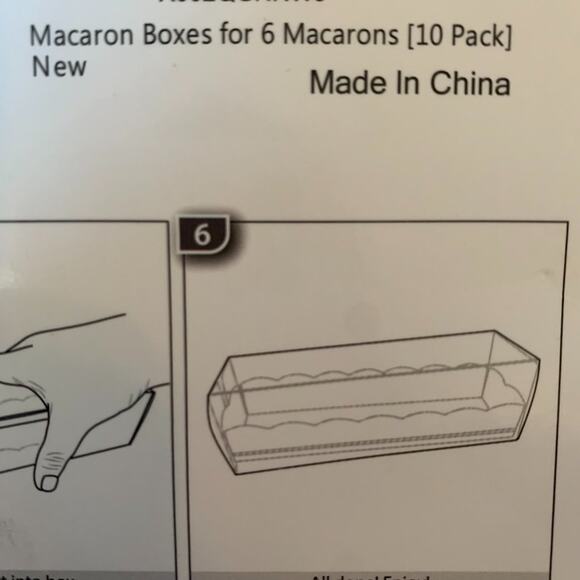 Macaron Boxes Set of 10 Clear with White Gold Tray Dessert Packaging 6.3x2x2 - Picture 6 of 10